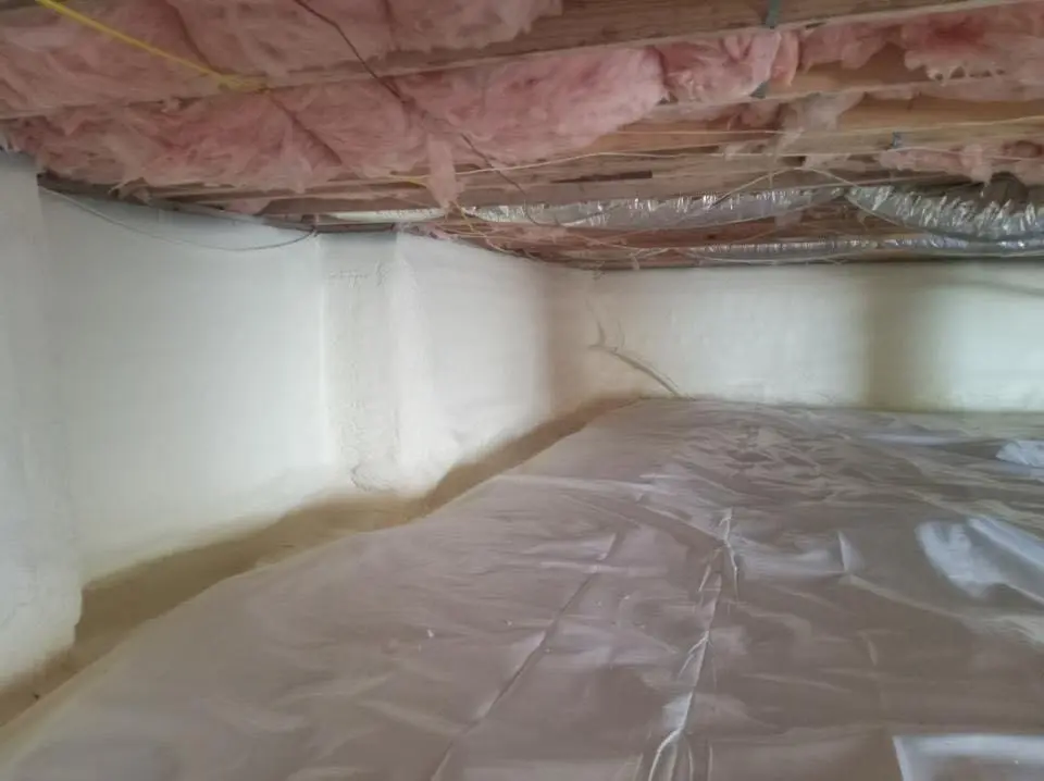 Crawl space encapsulation with closed-cell spray foam for Spray Foam Roofing in Wood-Ridge